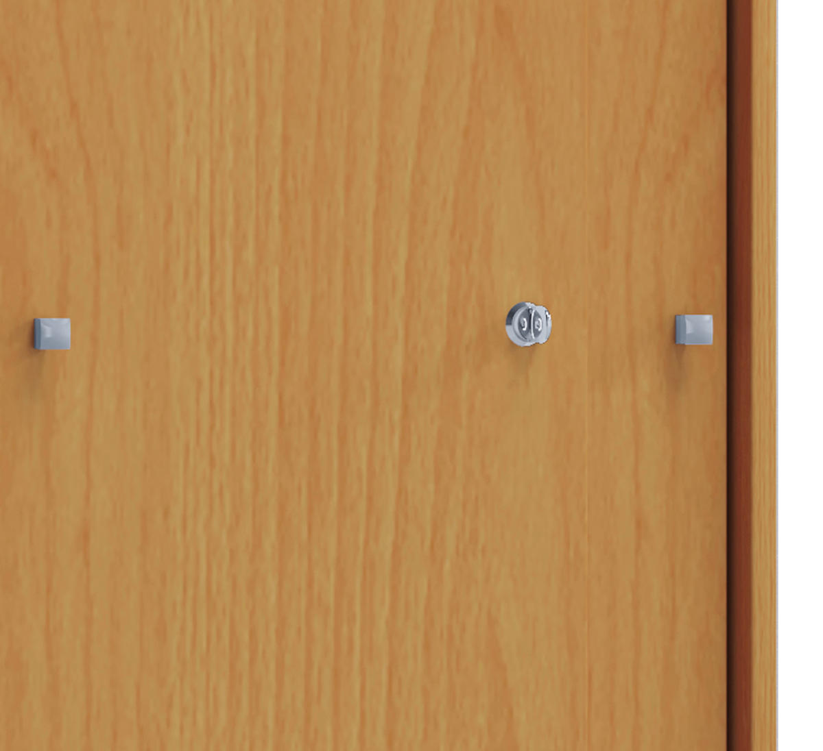 Büroschrank Lona XL mit Schiebetüren buche weiß B/H/T: ca. 70x110x37 cm Lona XL mit Schiebetüren - weiß/buche (70,00/110,00/37,00cm) - VCM Möbel