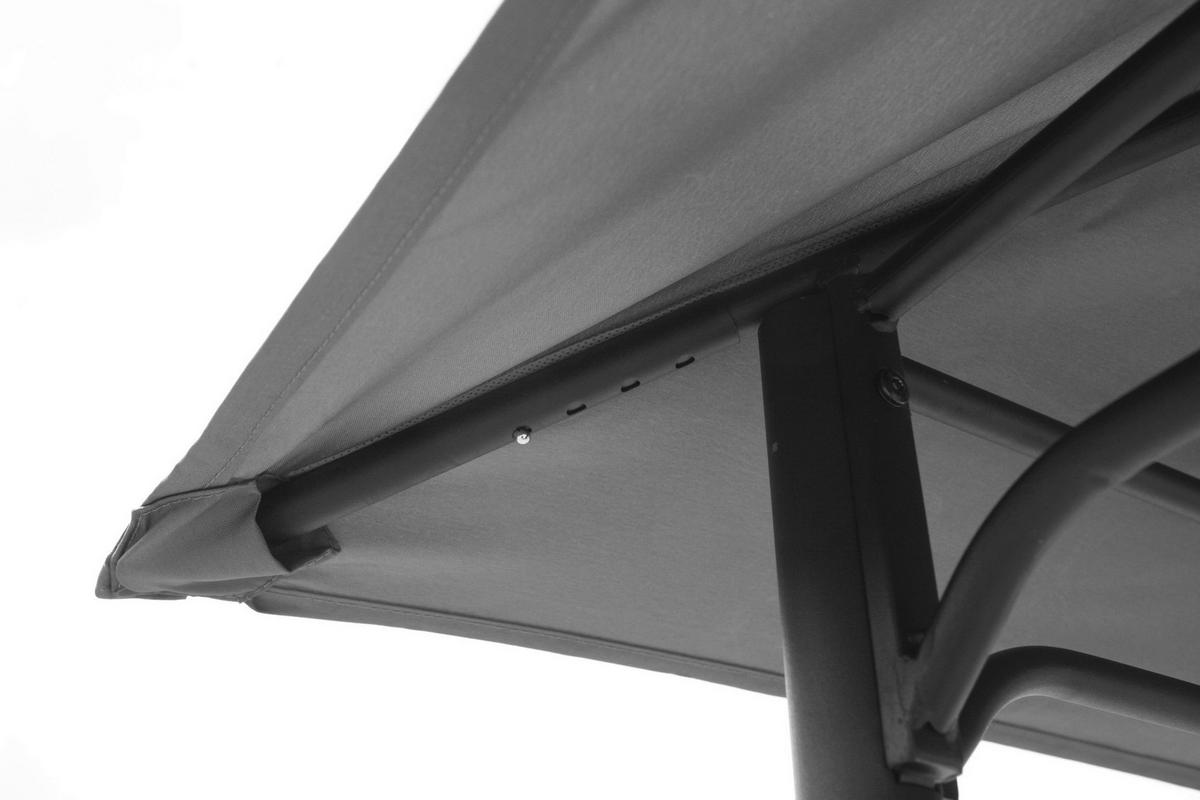 Grasekamp Pavillon Rimini Flex grau Stahl B/H/L: ca. 300x263x300 cm Rimini Flex - grau (300,00/300,00/263,00cm) - Grasekamp