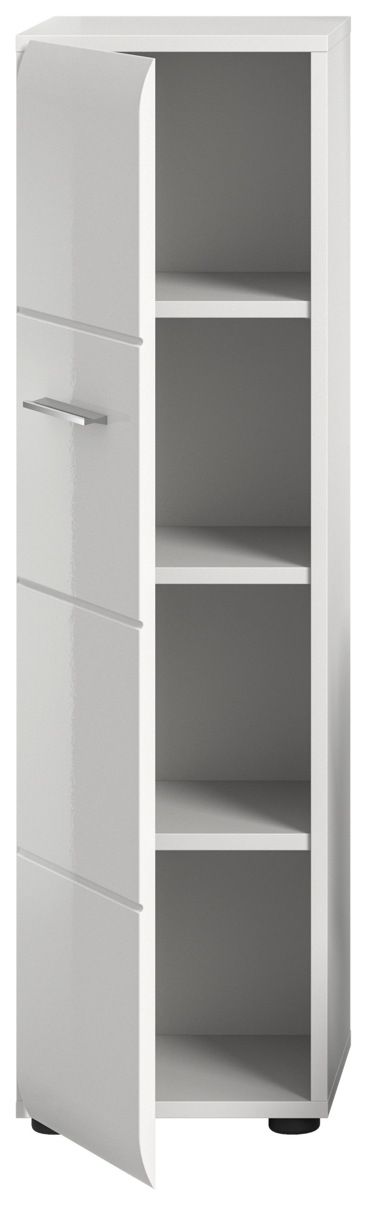 Stauraumelement Ice weiß weiß Hochglanz B/H/T: ca. 30x106x30 cm Ice - weiß (30,00/106,00/30,00cm) - xonox.home