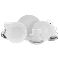 CreaTable Kombiservice Luna weiß Porzellan 30 tlg. Luna - weiß - CreaTable