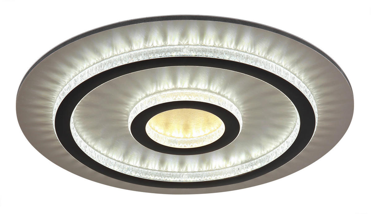 GLOBO LED-Deckenleuchte mattschwarz klar gold Kunststoff Metall H/D: ca. 5,5x45 cm 1 Brennstellen JAYDEN - gold/klar (45,00/5,50cm) - GLOBO
