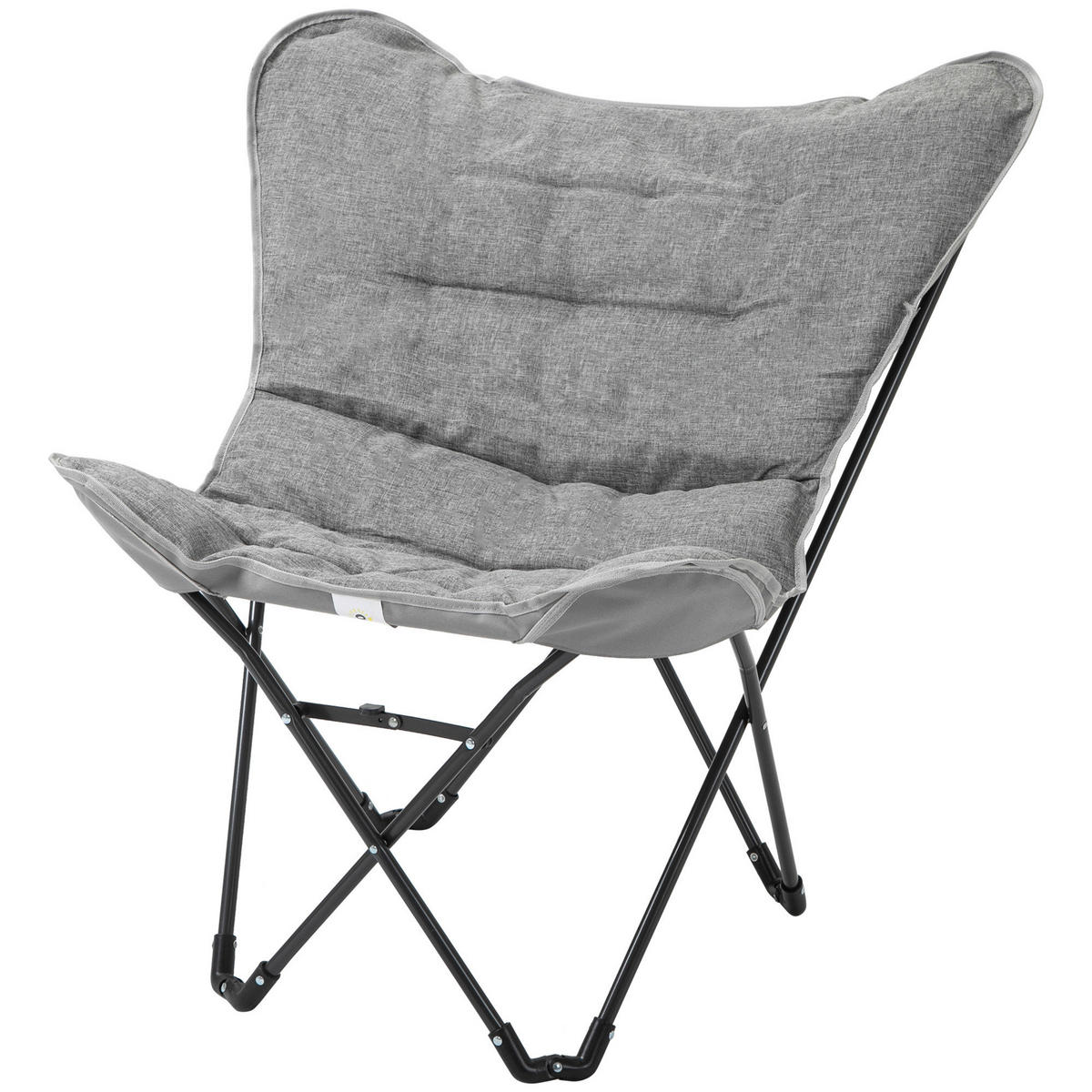 Outsunny Campingartikel B/H/L: ca. 74x88x84 cm Campingstuhl - hellgrau (84,00/74,00/88,00cm) - Outsunny