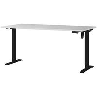 Schreibtisch 8024-581 Lichtgrau schwarz B/H/T: ca. 160x118x80 cm 8024-581 - Lichtgrau/schwarz (160,00/118,00/80,00cm) - Germania