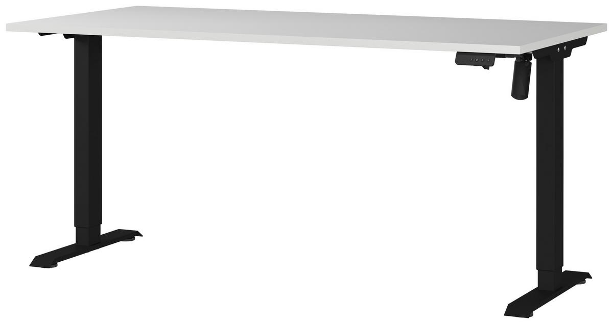 Schreibtisch 8024-581 Lichtgrau schwarz B/H/T: ca. 160x118x80 cm 8024-581 - Lichtgrau/schwarz (160,00/118,00/80,00cm) - Germania