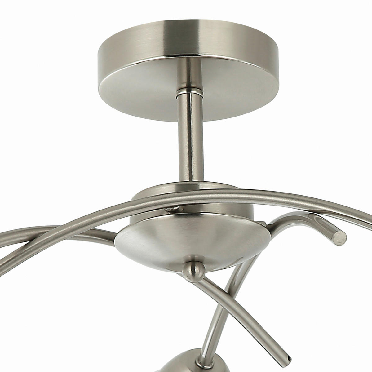 Lamkur Deckenleuchte DONNA 45498 nickel Metall Glas H/L: ca. 25x51 cm E27 3 Brennstellen Donna - nickel (51,00cm) - Lamkur