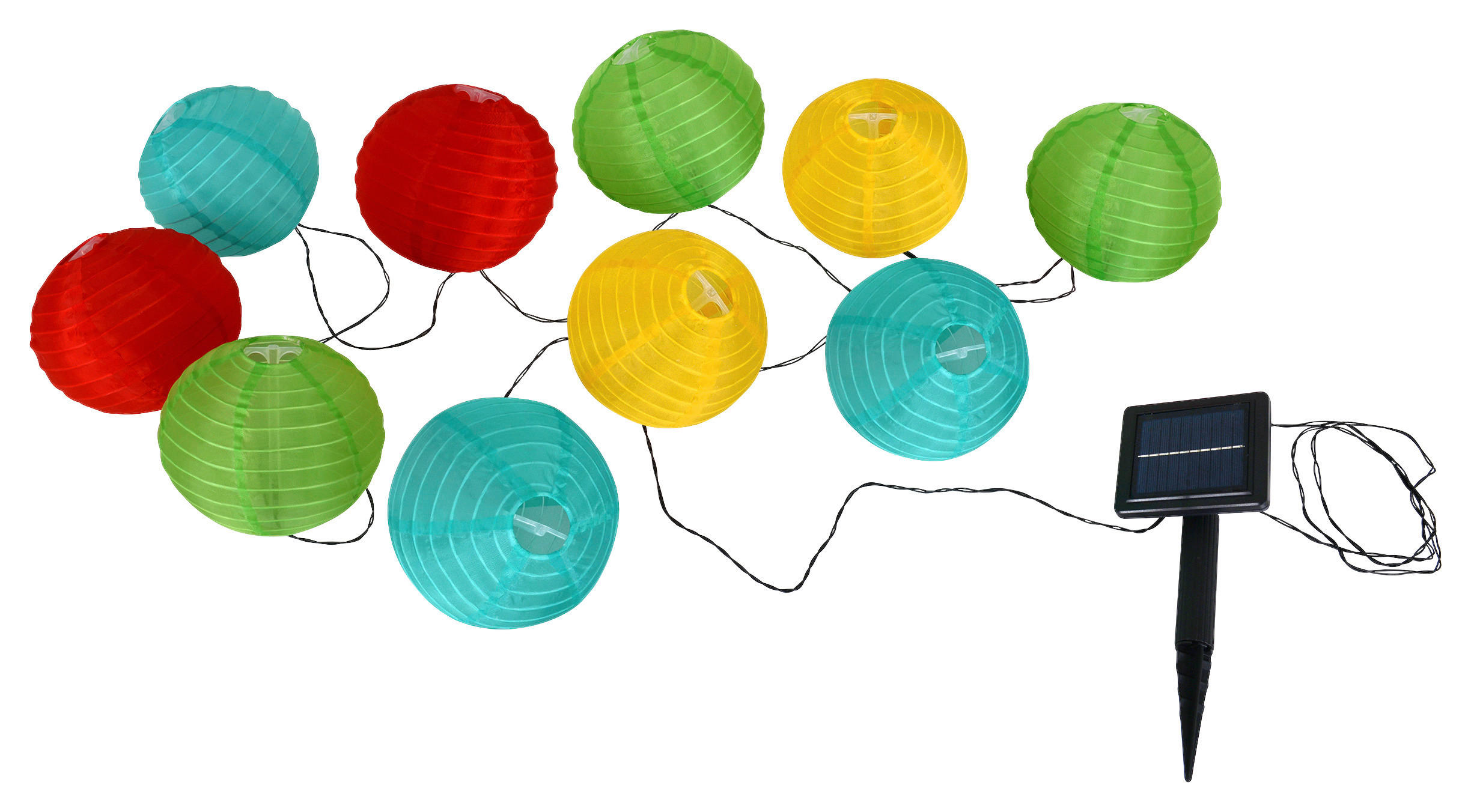 LED-Lichterkette 5243361 multicolor Kunststoff Metall L: ca. 300 cm LED Lichterkette LED Japanballon - multicolor (300,00cm) - Näve Leuchten