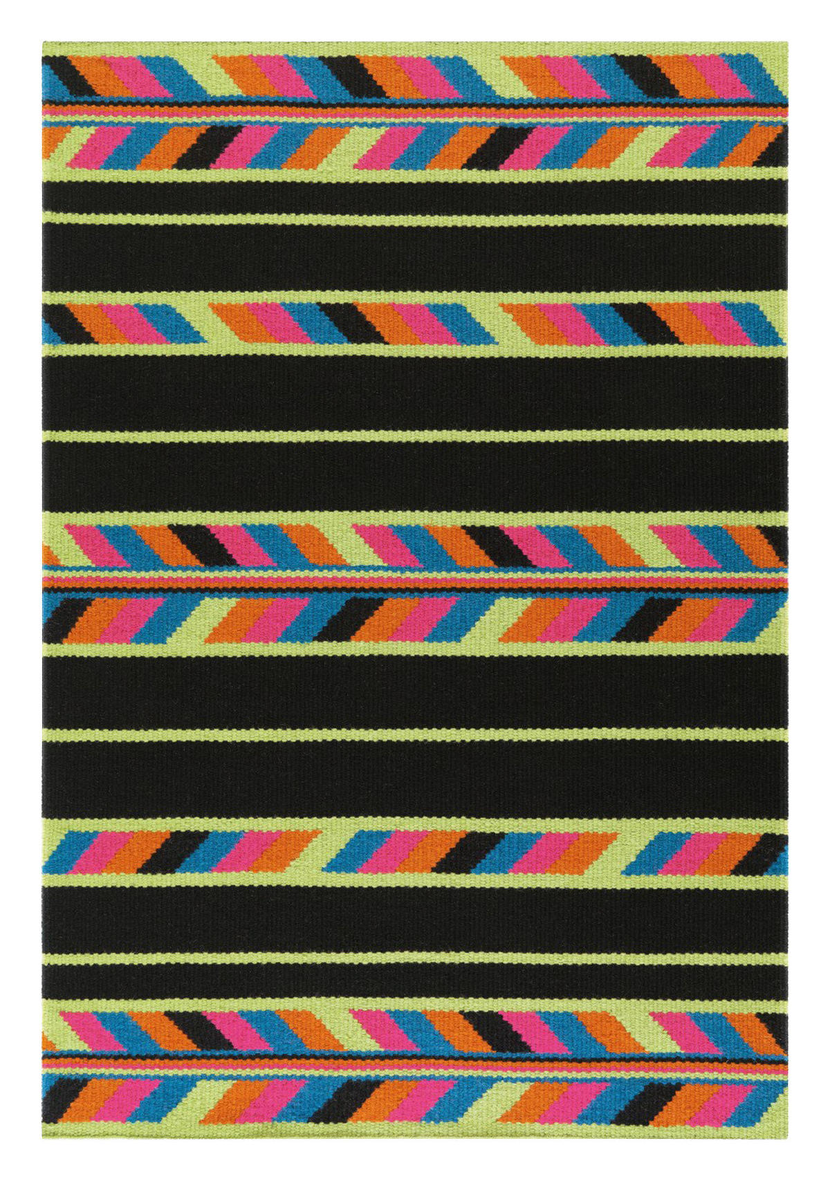 Arte Espina Kurzflorteppich Craft 8053 mehrfarbig B/L: ca. 140x200 cm Craft 8053 - schwarz/mehrfarbig (140,00/200,00cm) - Arte Espina