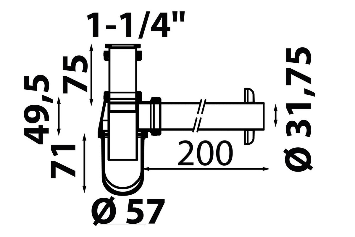 Flaschensiphon silber Flaschensiphon - silber (5,70/49,50/25,70cm) - Kirchhoff