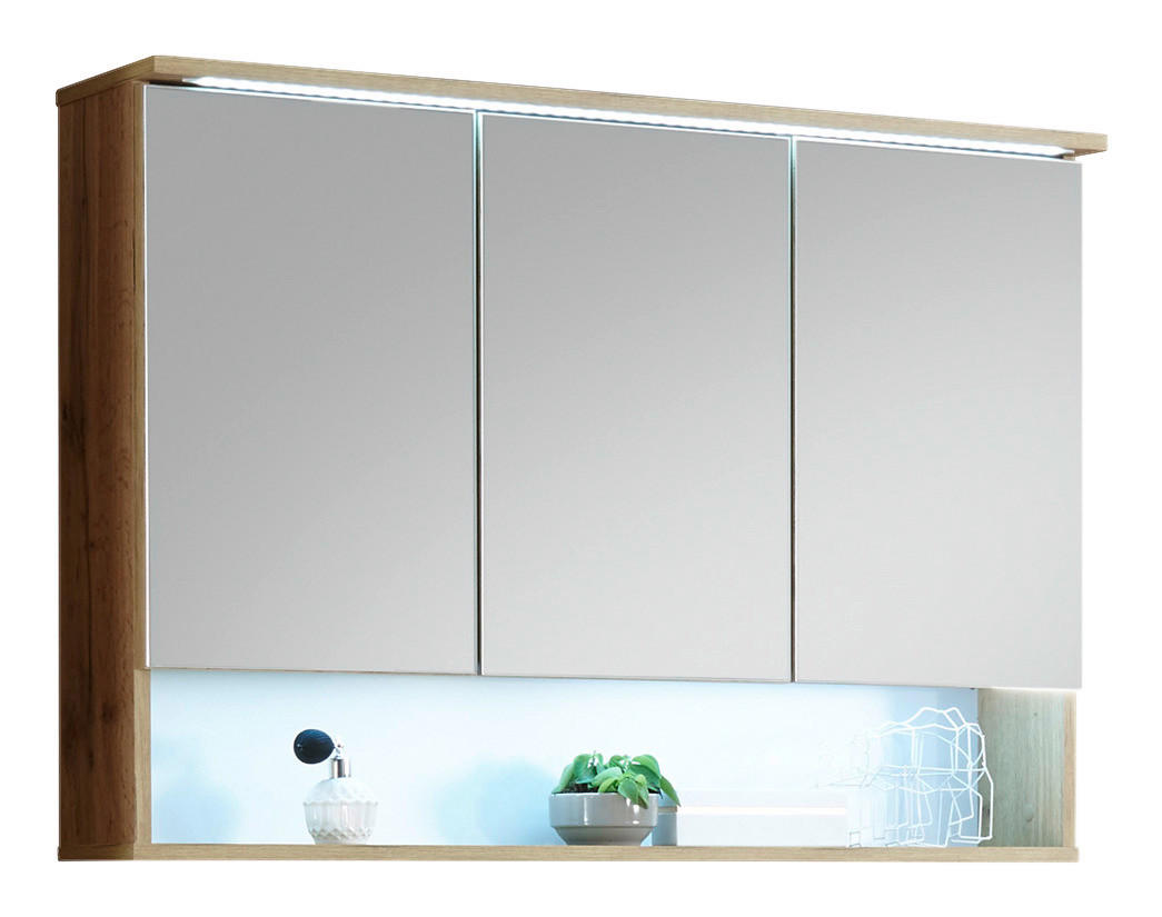 Spiegelschrank Best Wildeiche Nachbildung B/H/T: ca. 99x70x23 cm Best - (99,00/70,00/23,00cm)