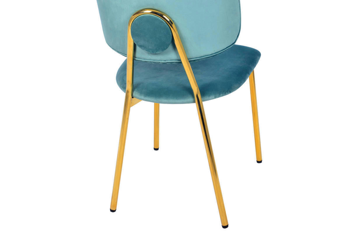 Stuhl Kian 100 2er-Set mint Microfaser B/H/T: ca. 47x80x51 cm Kian 100 2er-Set - gold/mint (47,00/80,00/51,00cm) - 360 Living