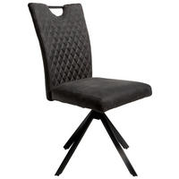 Stuhl Georgia anthrazit Microfaser B/H/T: ca. 47x95x46 cm Georgia - schwarz/anthrazit (47,00/95,00/46,00cm)