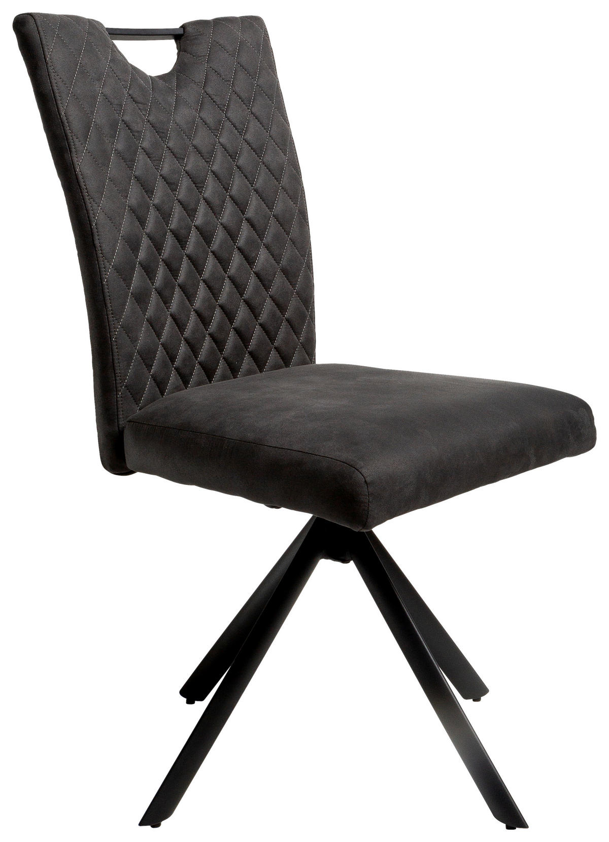 Stuhl Georgia anthrazit Microfaser B/H/T: ca. 47x95x46 cm Georgia - schwarz/anthrazit (47,00/95,00/46,00cm)