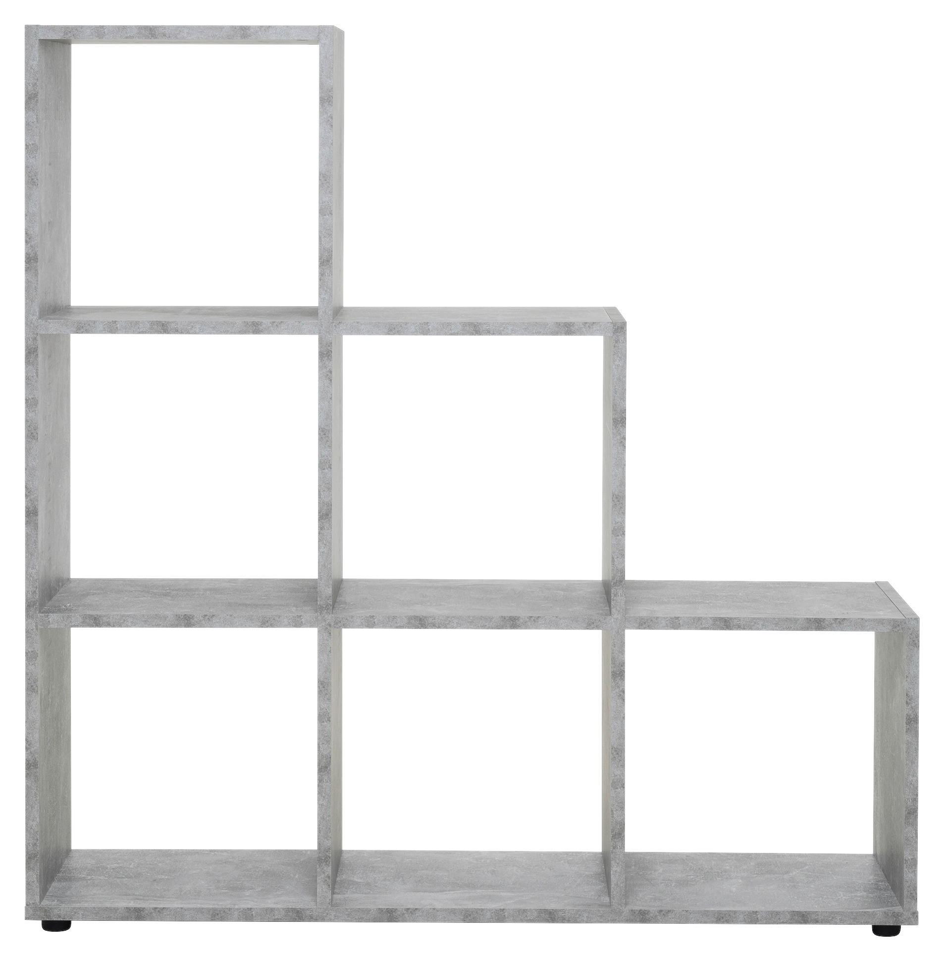 Stufenregal Bergamo 1 Beton Optik B/H/T: ca. 116x118x33 cm Bergamo 1 - (116,00/118,00/33,00cm)