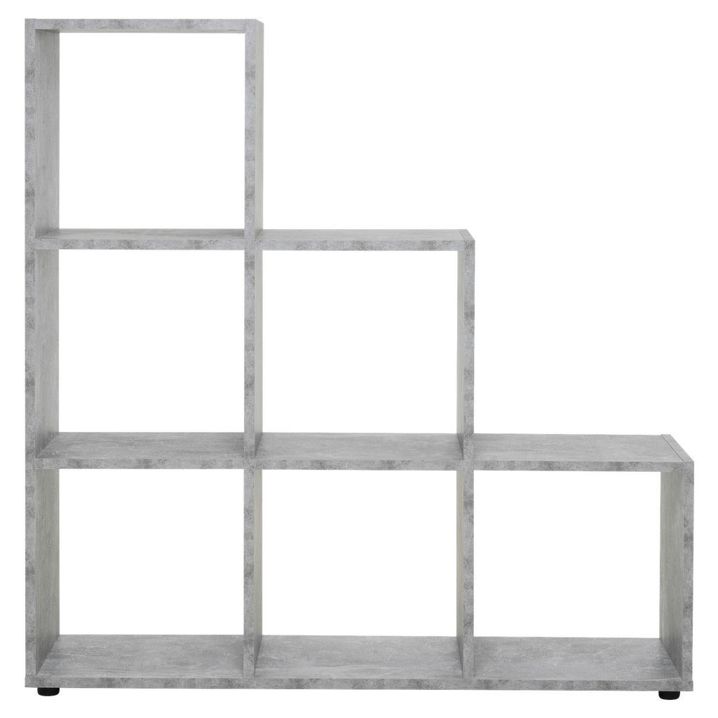 Thumbnail - Stufenregal Bergamo 1 Beton Optik B/H/T: ca. 116x118x33 cm