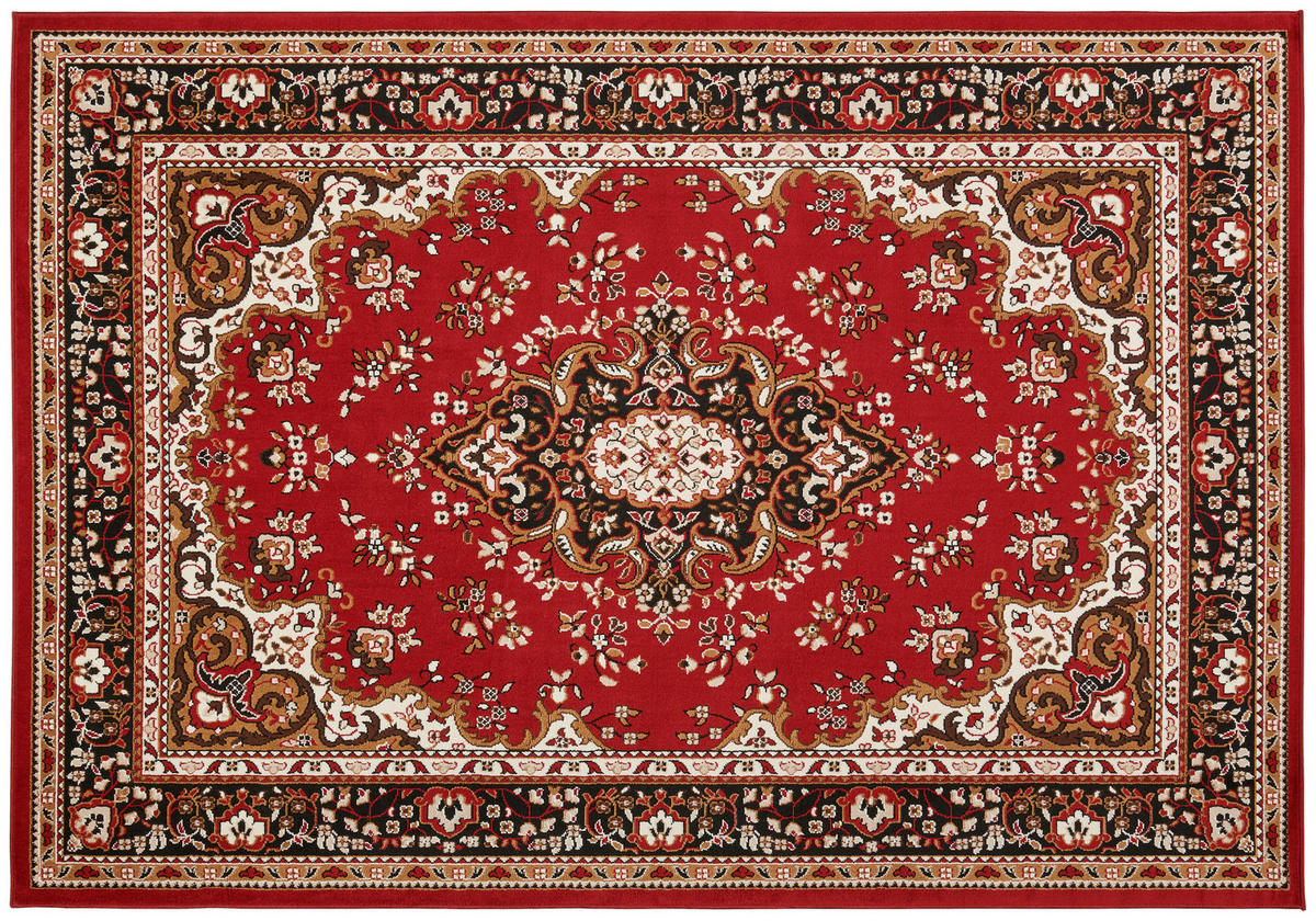 Merinos Teppich Mosso schwarz B/L: ca. 200x280 cm Mosso - rot/schwarz (200,00/280,00cm) - Merinos