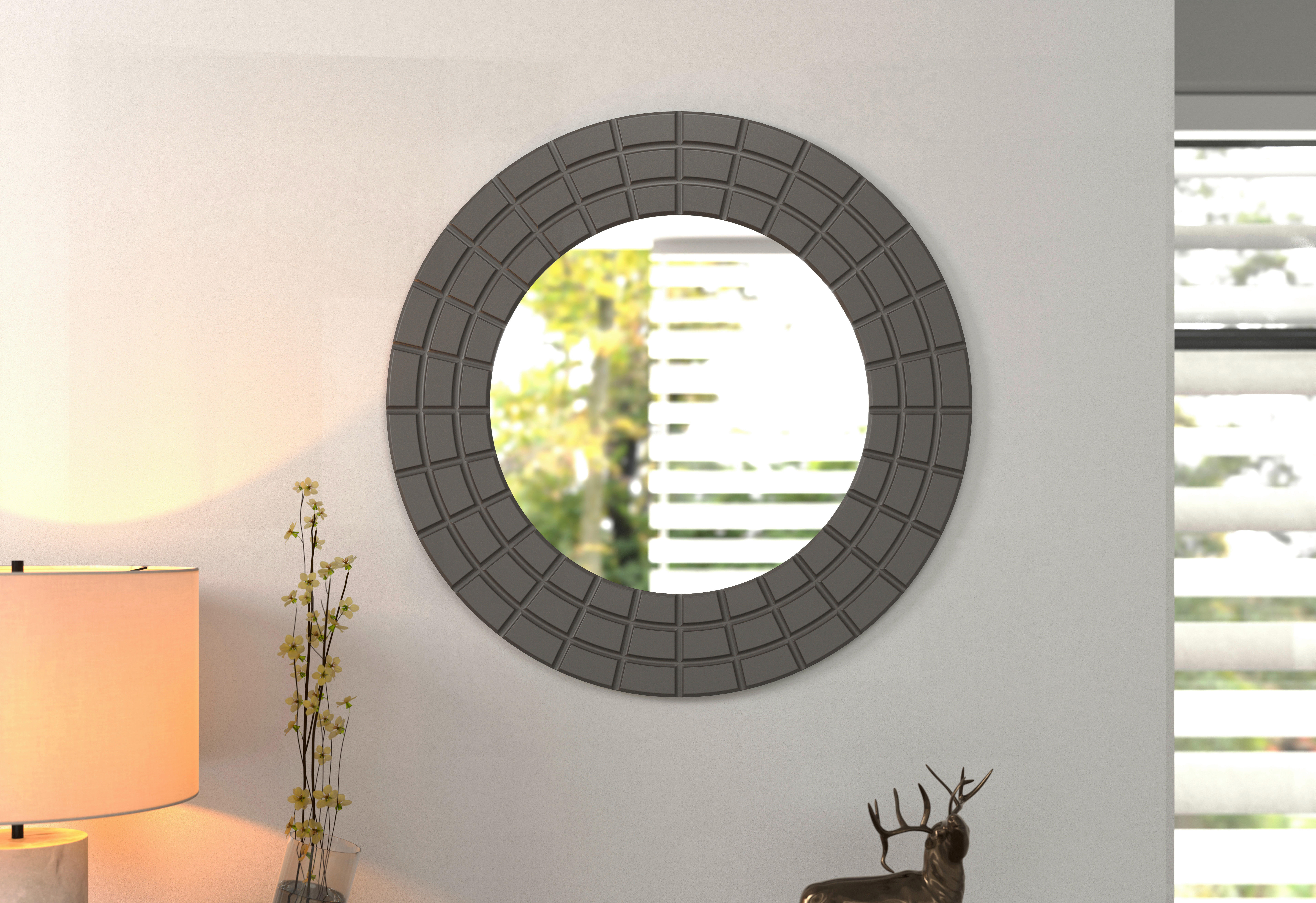 Rahmenspiegel Fusion bronze Optik D: ca. 67 cm Fusion - bronze (67,00cm)