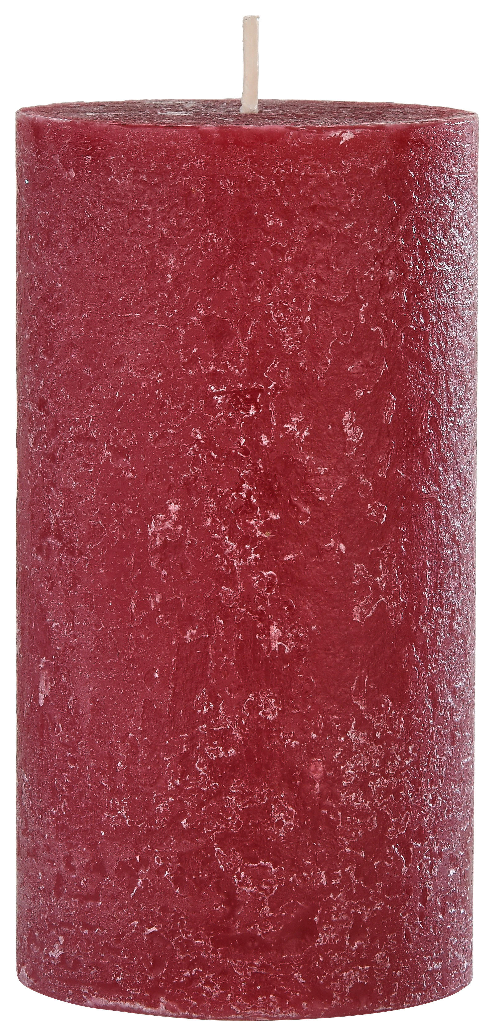 Rustic-Kerze bordeaux B/H/L: ca. 6,8x13x6,8 cm Kerze_Rustic 130/68mm - bordeaux (6,80/6,80/13,00cm)