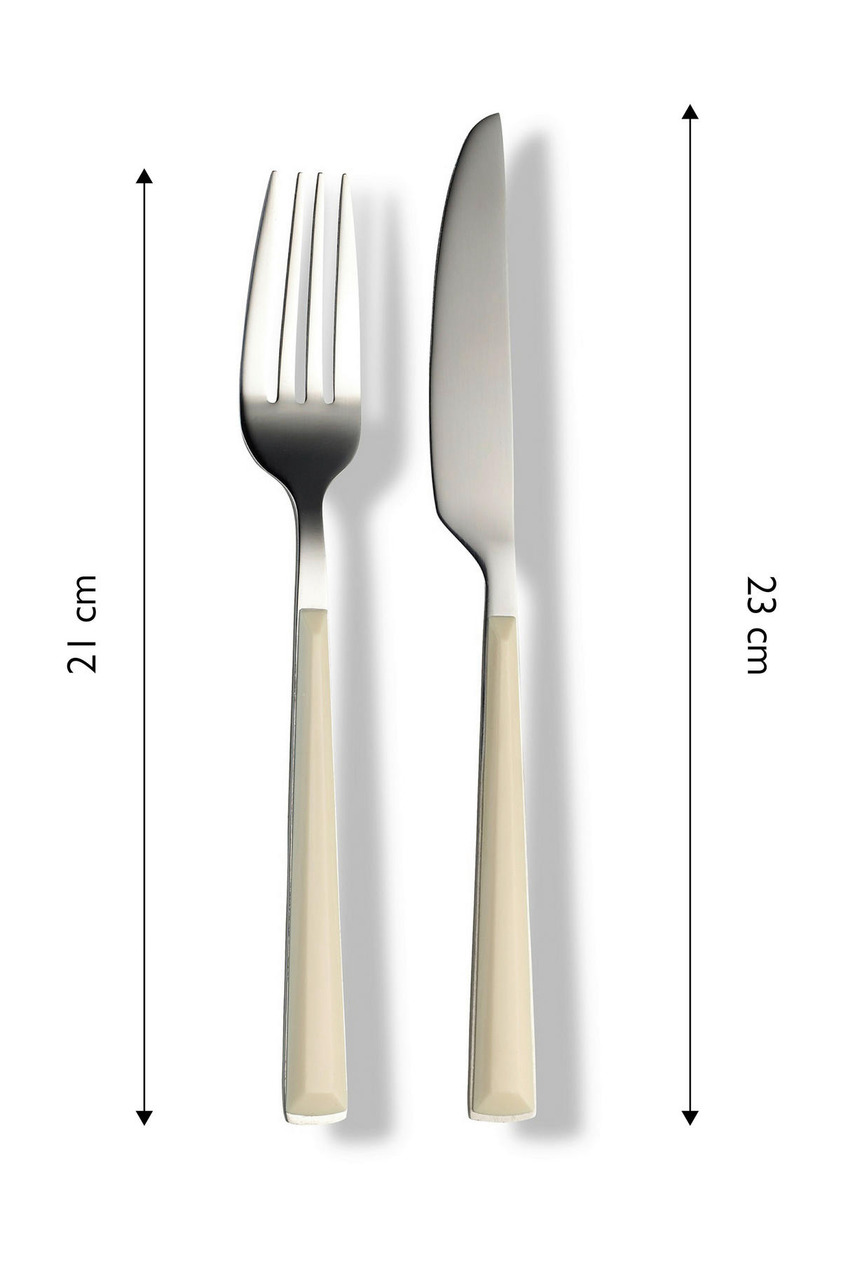 ECHTWERK Besteckset Basic creme Edelstahl 16 tlg. Basic - creme (25,50/24,00/5,50cm) - ECHTWERK