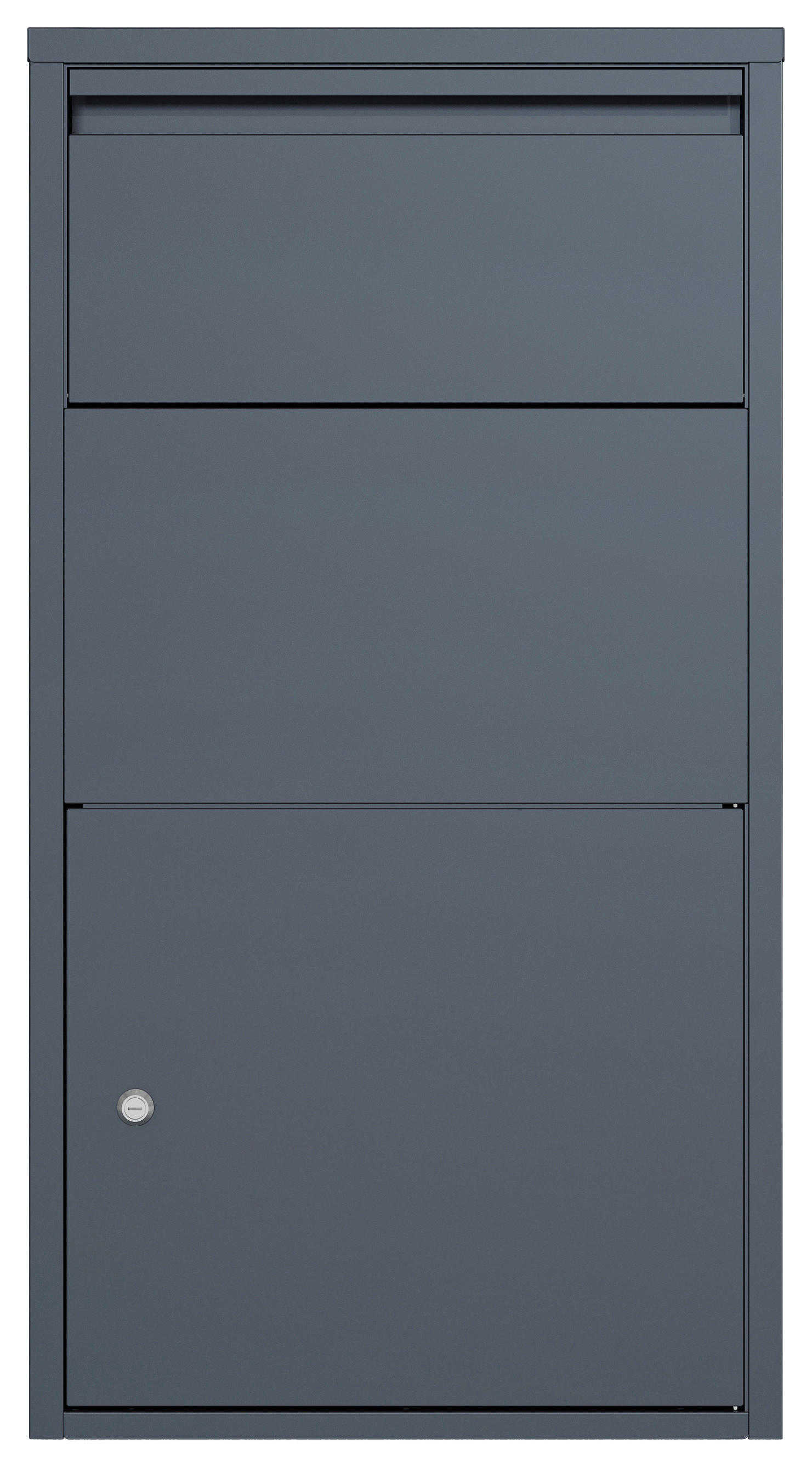 Westmann Briefkasten mit Paketbox Pollux anthrazit B/H/L: ca. 22x82x44 cm Pollux - anthrazit (44,00/22,00/82,00cm) - Westmann