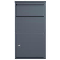 Westmann Briefkasten mit Paketbox Pollux anthrazit B/H/L: ca. 22x82x44 cm Pollux - anthrazit (44,00/22,00/82,00cm) - Westmann