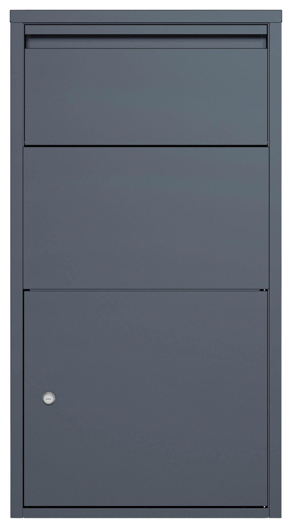 Westmann Briefkasten mit Paketbox Pollux anthrazit B/H/L: ca. 22x82x44 cm Pollux - anthrazit (44,00/22,00/82,00cm) - Westmann