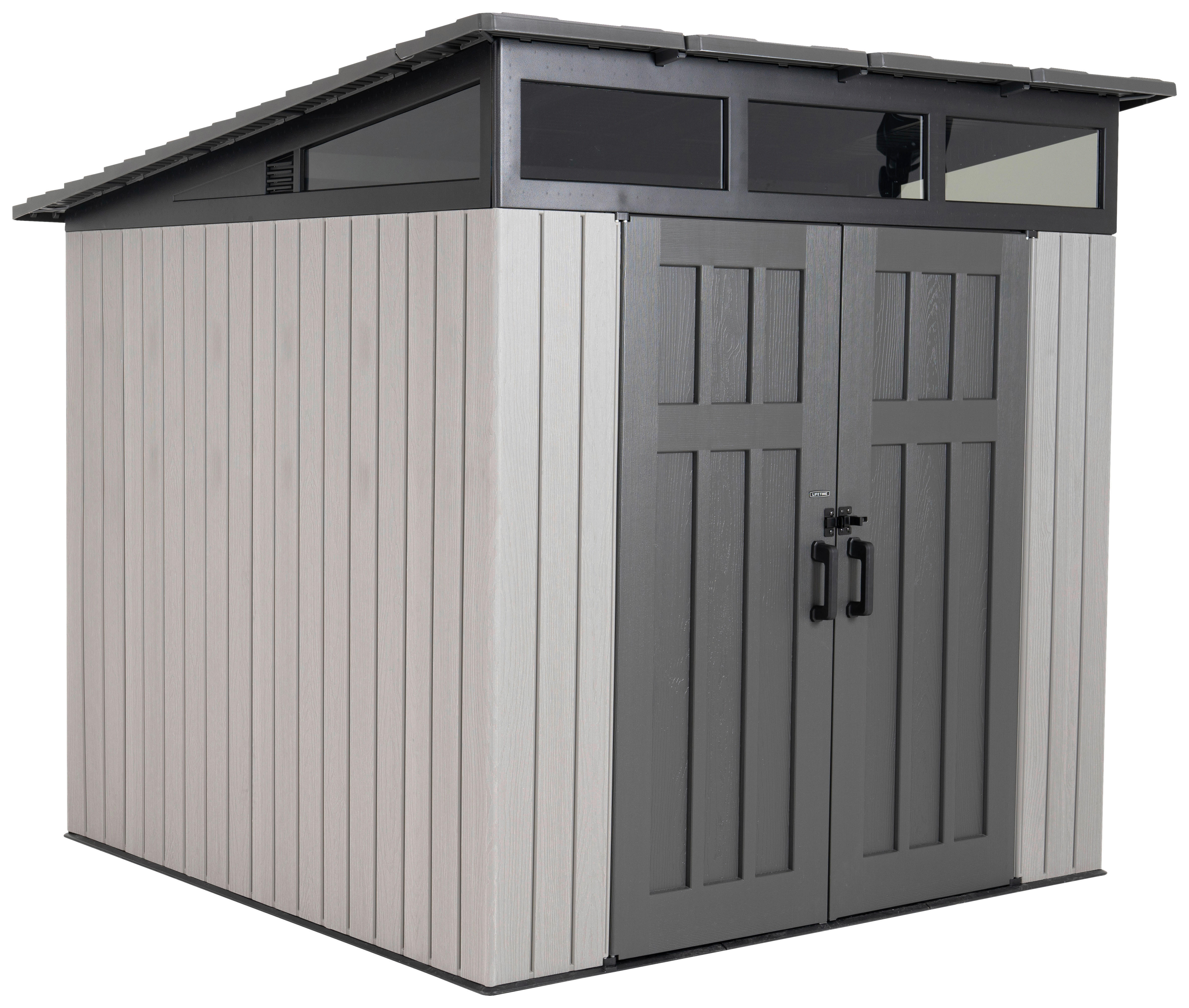 Lifetime Gartenhaus Merkur grau B/H/L: ca. 254x237x254 cm Merkur - grau (254,00/254,00/237,00cm) - Lifetime