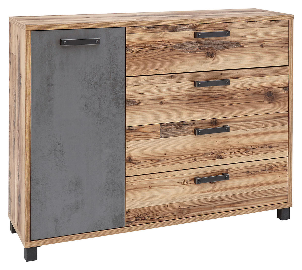 Kommode Dover Alpin Lodge Nachbildung Betonoxid Optik B/H/T: ca. 125x96x38 cm Dover - Alpin Lodge (125,00/96,00/38,00cm)
