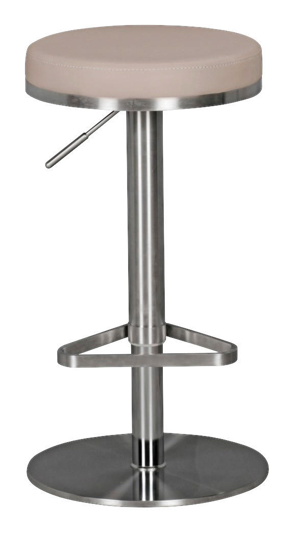 Barhocker beige Edelstahl Kunstleder Edelstahl B/H/T: ca. 38x82x38 cm Edelstahl Barhocker - beige/Edelstahl (38,00/82,00/38,00cm) - Wohnling