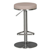 Barhocker beige Edelstahl Kunstleder Edelstahl B/H/T: ca. 38x82x38 cm Edelstahl Barhocker - beige/Edelstahl (38,00/82,00/38,00cm) - Wohnling