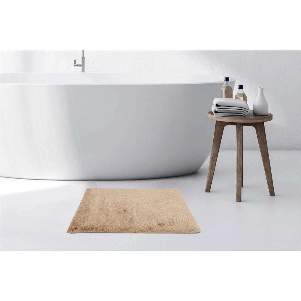 Thumbnail - Kayoom Hochflorteppich Badematte Rabbit 425 beige B/H/L: ca. 40x3,5x60 cm
