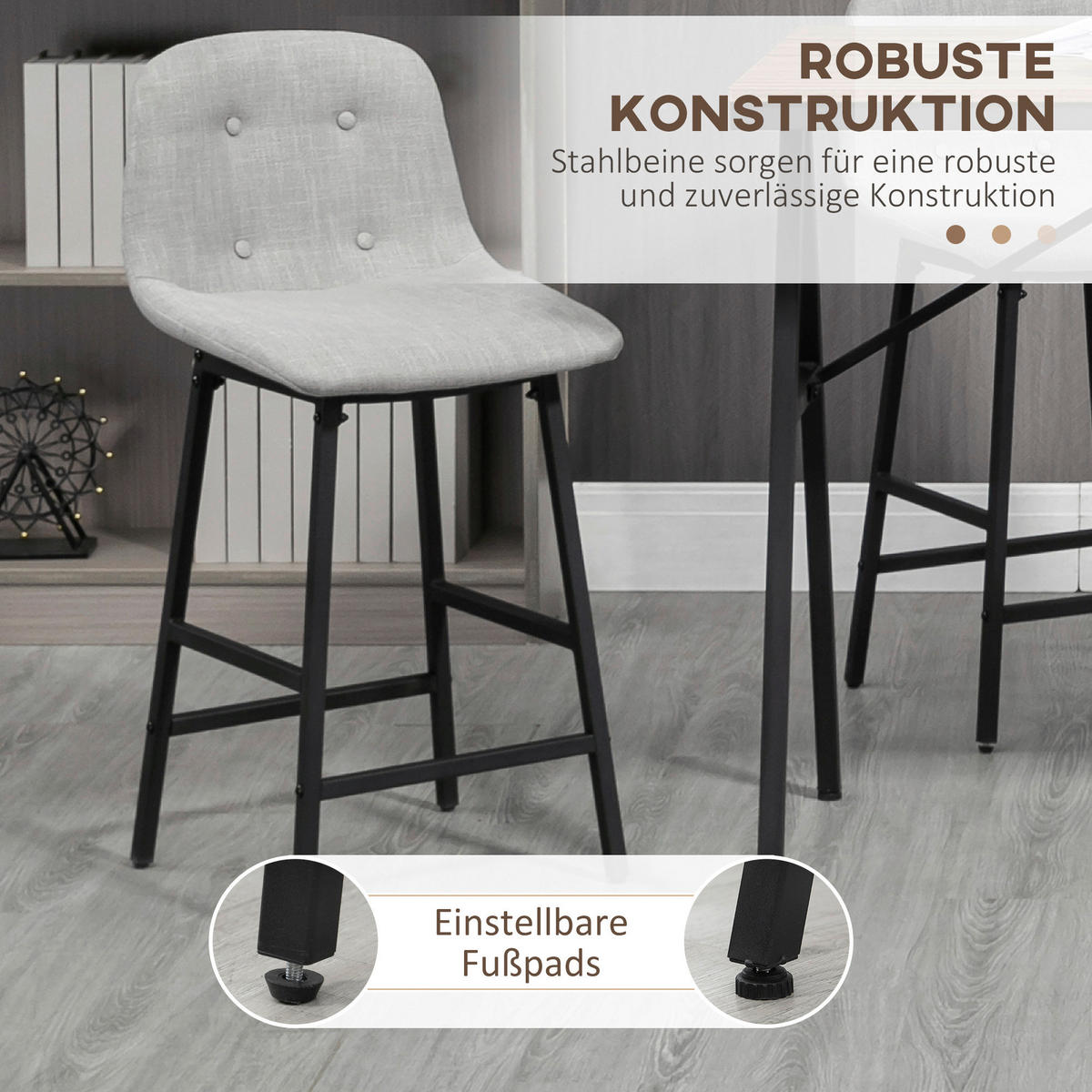Bartisch nussbaum Nachbildung B/H/T: ca. 120x91x60 cm Bartisch-Set - nussbaum (120,00/91,00/60,00cm) - HOMCOM