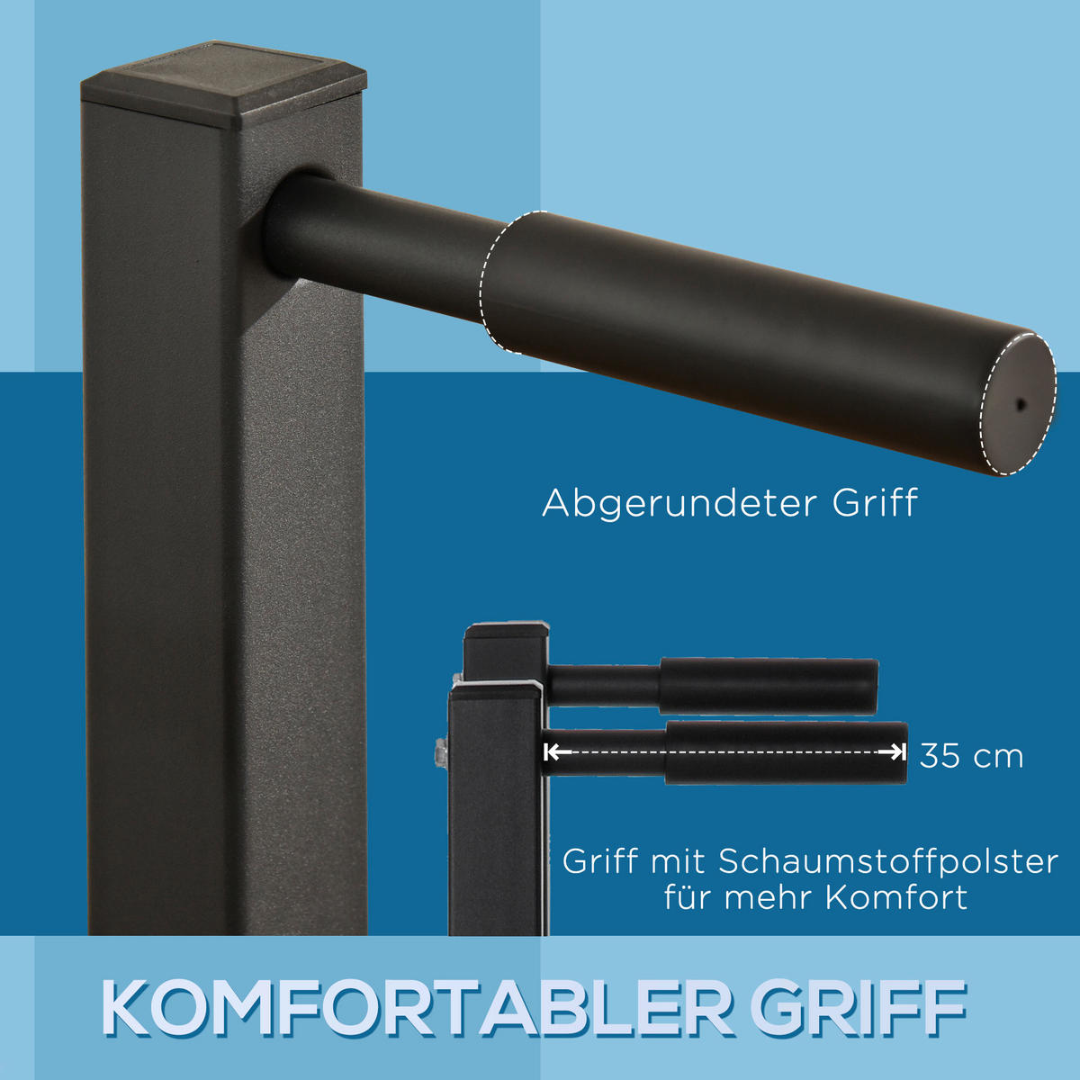 HOMCOM Fitness-Zubehör schwarz Polypropylen B/H/L: ca. 70,5x104x122 cm Dipstation - schwarz (122,00/70,50/104,00cm) - HOMCOM
