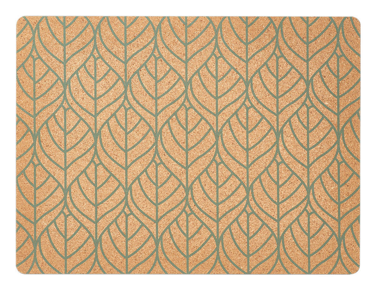 Zeller Platzset Graphic Leaves Graphic Leaves - salbei (40,00/30,00/0,50cm) - Zeller