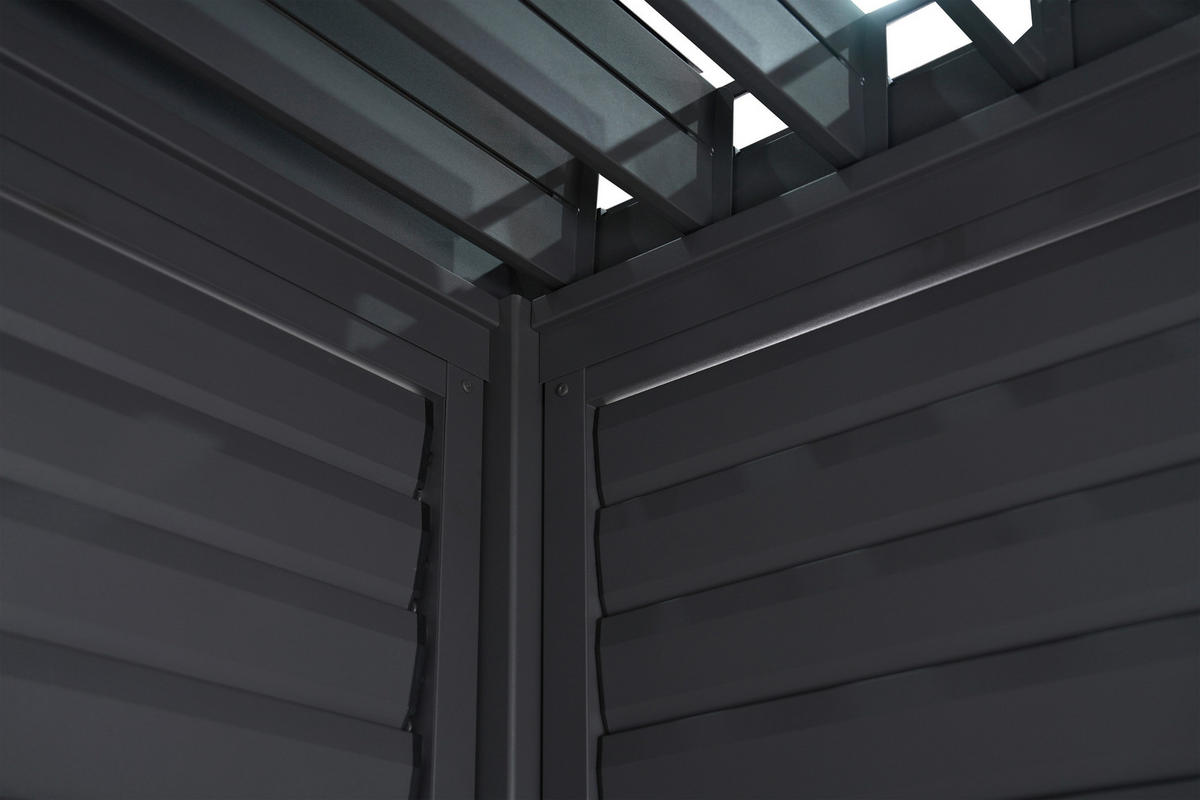 Mirador Lamellenwand für Pergola Deluxe Plus anthrazit Aluminium B/H/L: ca. 123,5x238,65x7 cm Deluxe Plus - anthrazit (7,00/123,50/238,65cm) - Mirador
