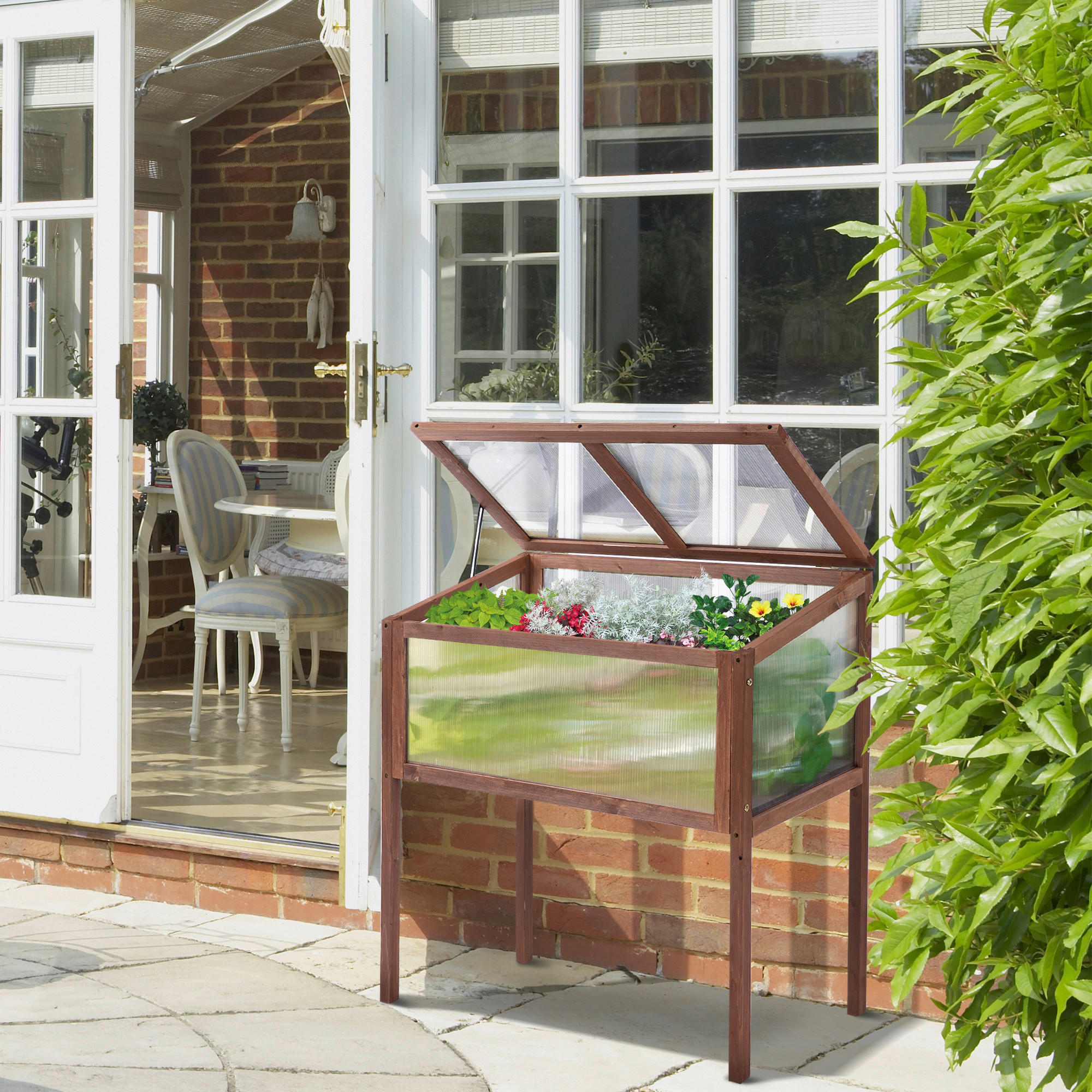 Outsunny Holzgewächshaus B/H/L: ca. 50x...