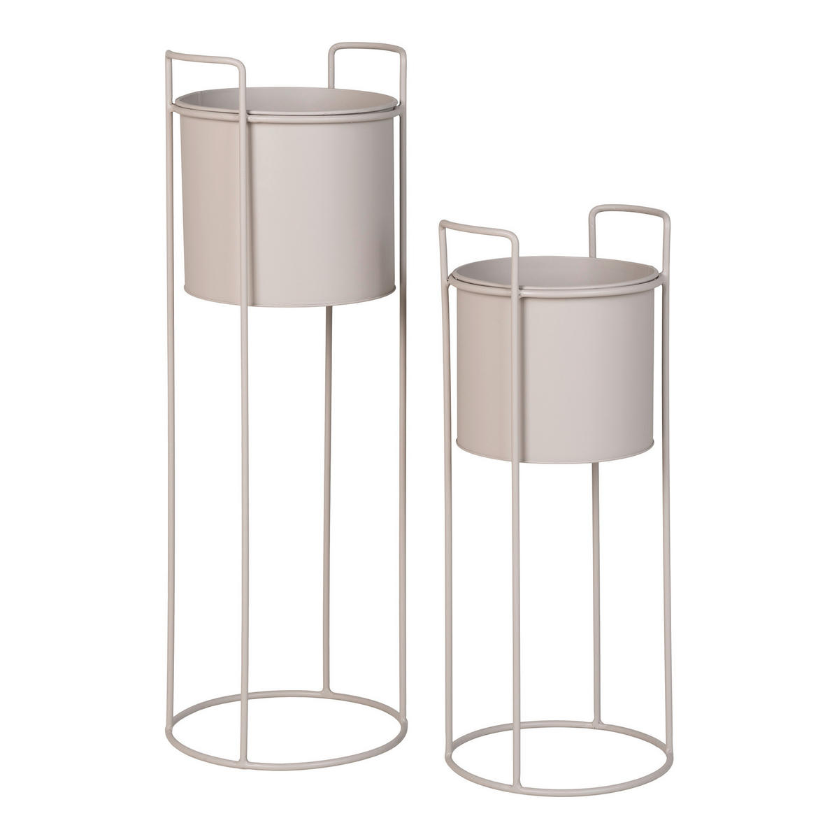 Housenordic Blumentopf Rabo sand Stahl H/D: ca. 50x18 cm Rabo - sand (18,00/50,00cm) - Housenordic