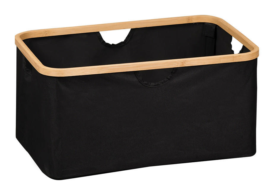 Kesper Aufbewahrungskorb schwarz Bambus B/H/L: ca. 38,5x4,5x56 cm Aufbewahrungskorb - braun/schwarz (56,00/38,50/4,50cm) - Kesper