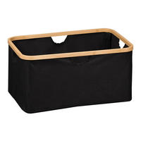 Kesper Aufbewahrungskorb schwarz Bambus B/H/L: ca. 38,5x4,5x56 cm Aufbewahrungskorb - braun/schwarz (56,00/38,50/4,50cm) - Kesper