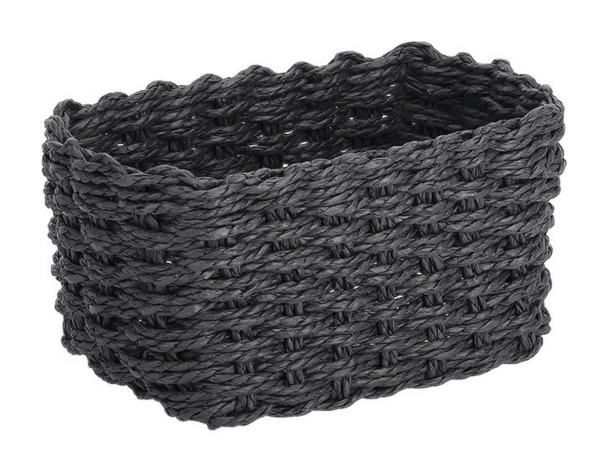 Zeller Aufbewahrungskorb-Set schwarz Papiergeflecht Aufbewahrungskorb-Set_3tlg. - schwarz - Zeller