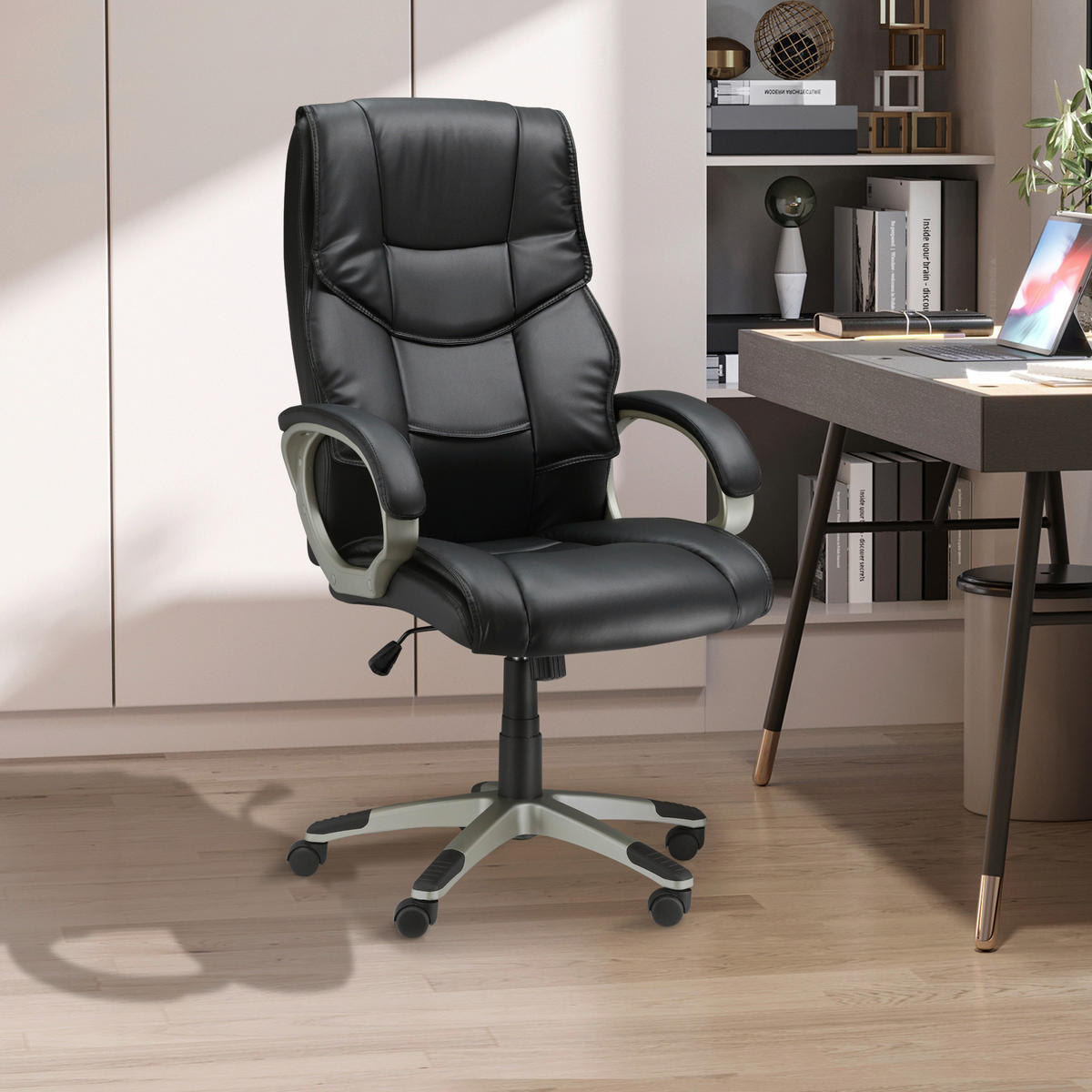 Chefsessel 5550-3300 schwarz 5550-3300 - schwarz (70,00/124,00/58,00cm) - HOMCOM