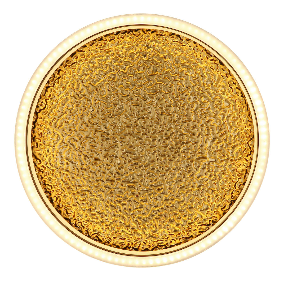 GLOBO LED-Deckenleuchte 48460-24 Hedi Opal gold schwarz weiß Metall Acryl Silikon H/D: ca. 7,5x30 cm 1 Brennstellen Hedi - gold/weiß (30,00/7,50cm) - GLOBO