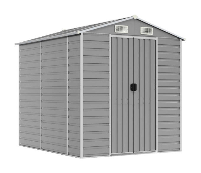 VidaXL Gartenhaus grau B/H/T: ca. 191x198x215 cm Gartenhaus - grau (191,00/198,00/215,00cm) - VidaXL