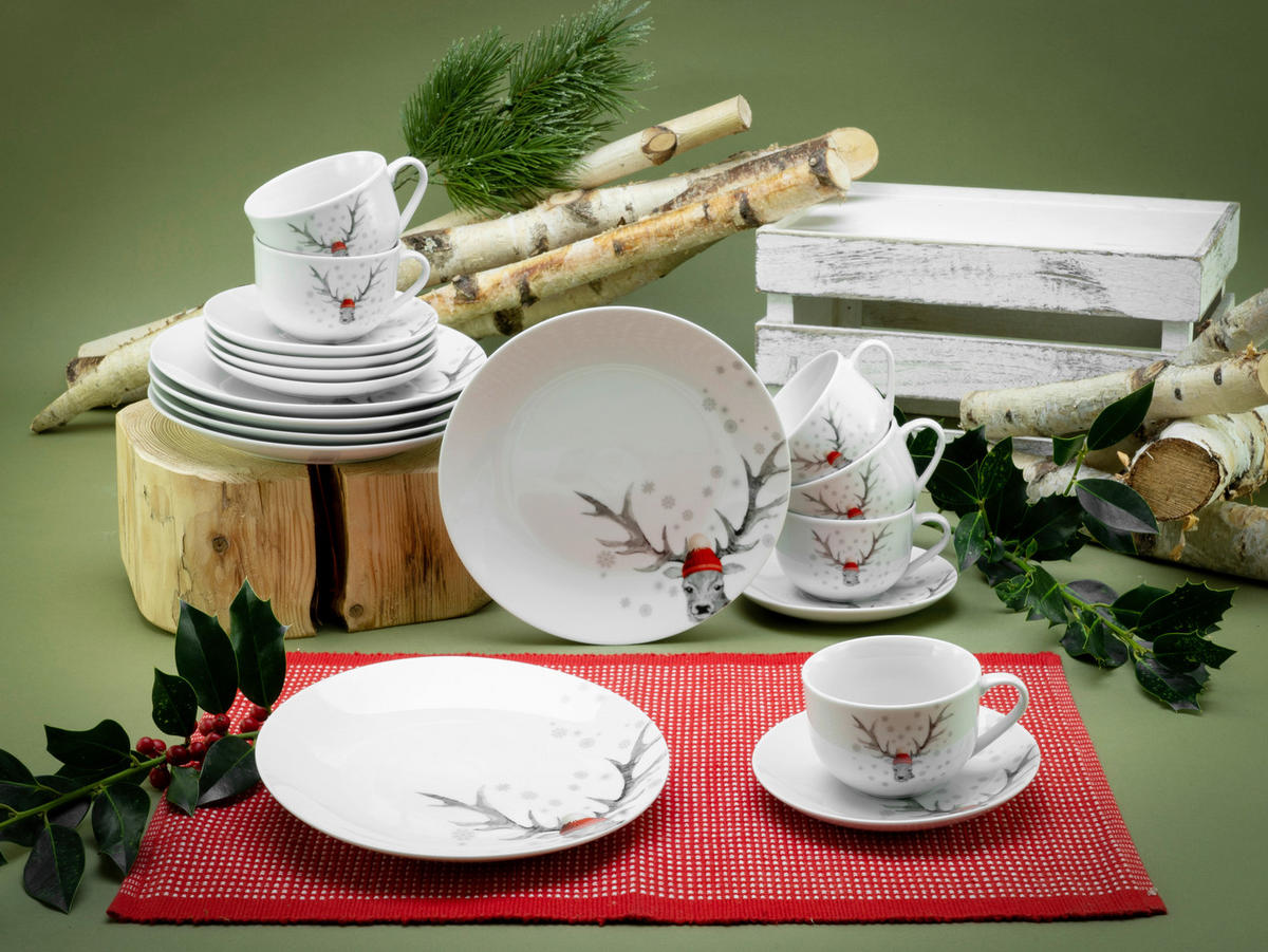 CreaTable Kaffeeservice Luna Hirsch Luna Hirsch - multicolor - CreaTable