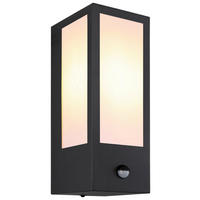 Außenleuchte mattschwarz B/H: ca. 12x32 cm GUNDULA - mattschwarz (12,00/32,00cm) - GLOBO