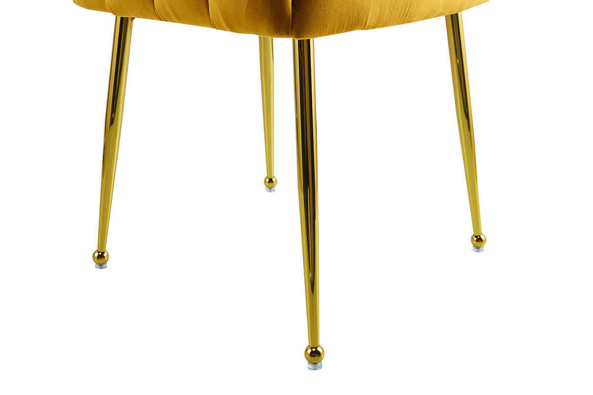 Stuhl Mucha 101 orange hell Microfaser B/H/T: ca. 59x85x56 cm Mucha 101 - gold/orange (59,00/85,00/56,00cm) - 360 Living