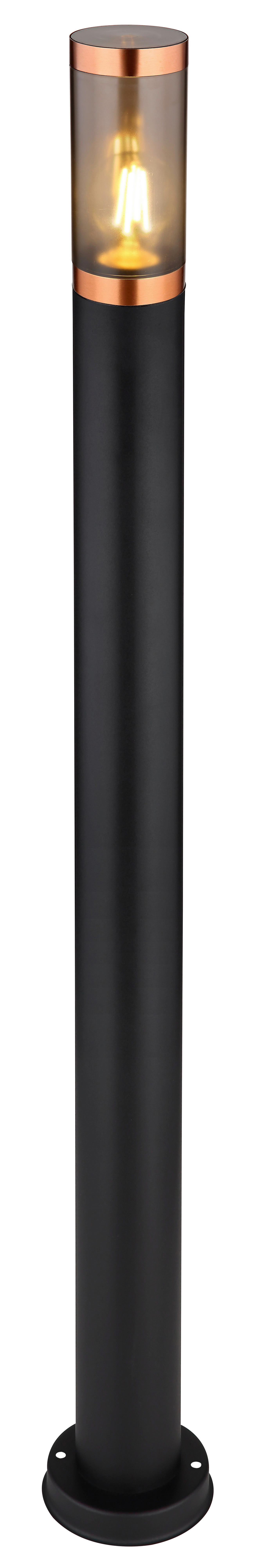 Außenleuchte Kupfer Rauch schwarz H/D: ca. 110x12,7 cm BOSTON - schwarz/Rauch (12,70/110,00cm) - GLOBO