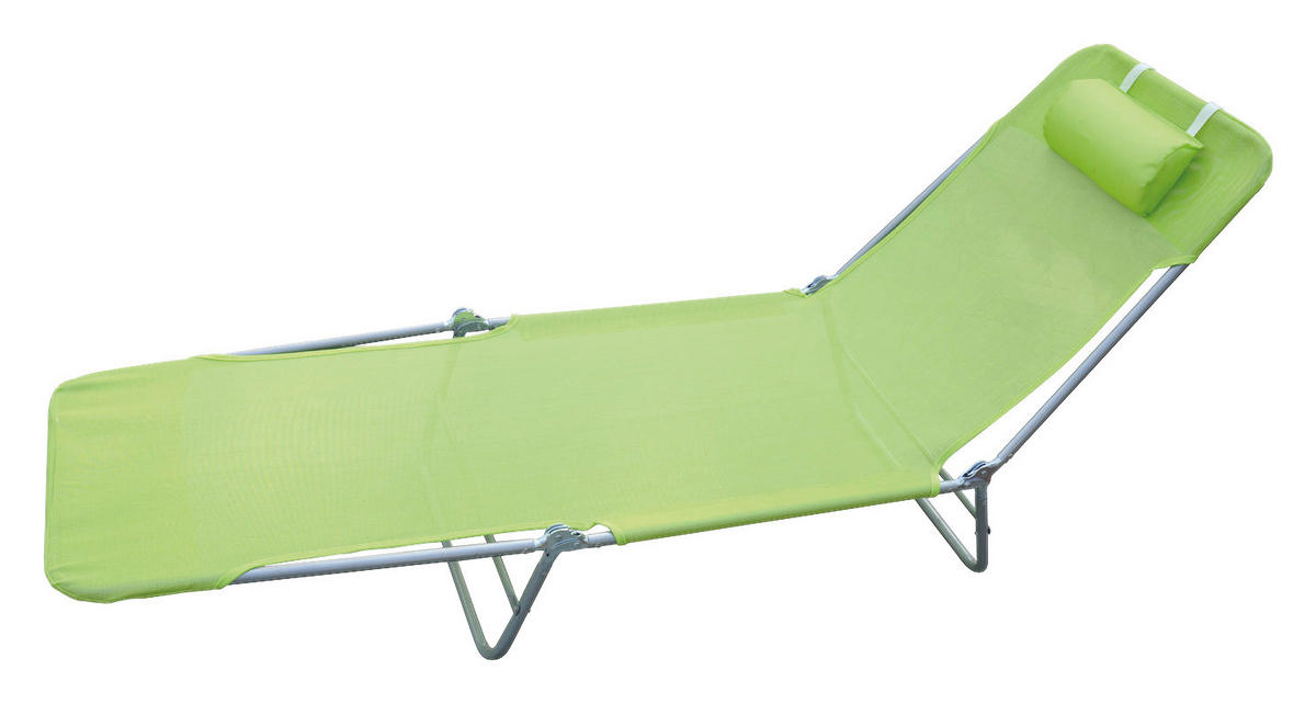 Outsunny Gartenliege grün Stahl B/H/L: ca. 56x24,5x182 cm Gartenliege_klappbar - grün (182,00/56,00/24,50cm) - Outsunny