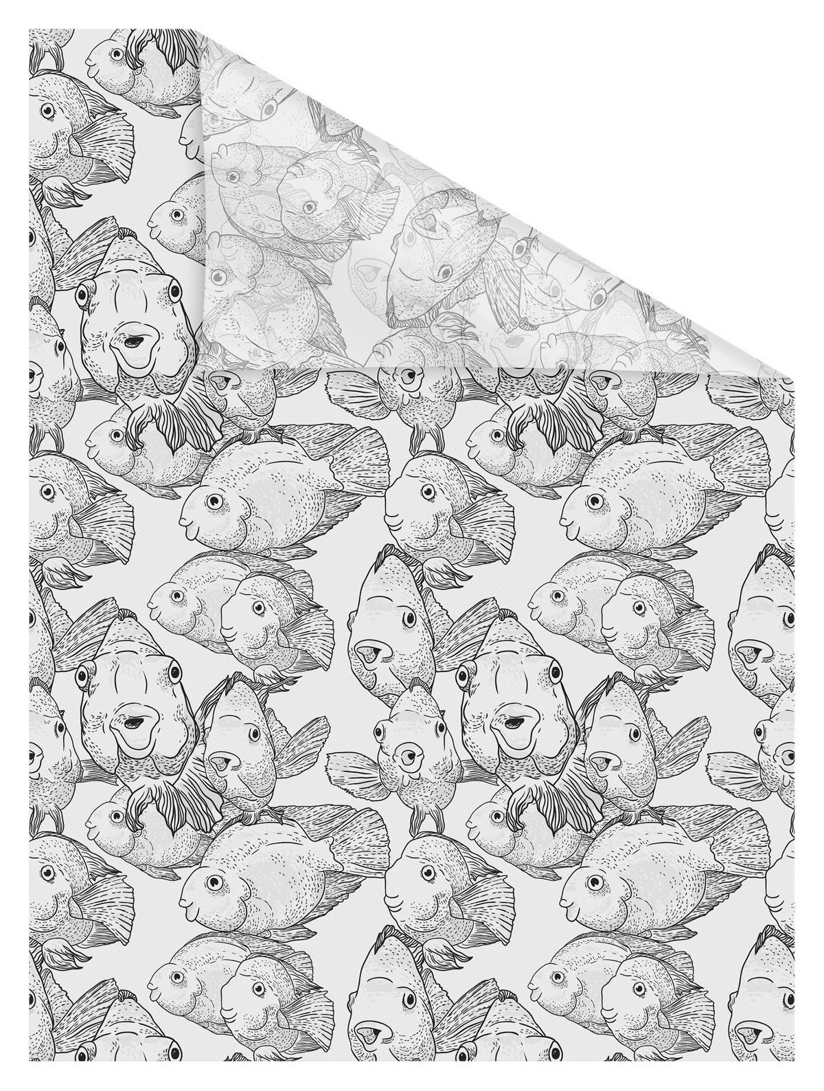 LICHTBLICK Fensterfolie Fische Fische Fische weiß B/L: ca. 50x50 cm Fische - weiß (50,00/50,00cm) - LICHTBLICK