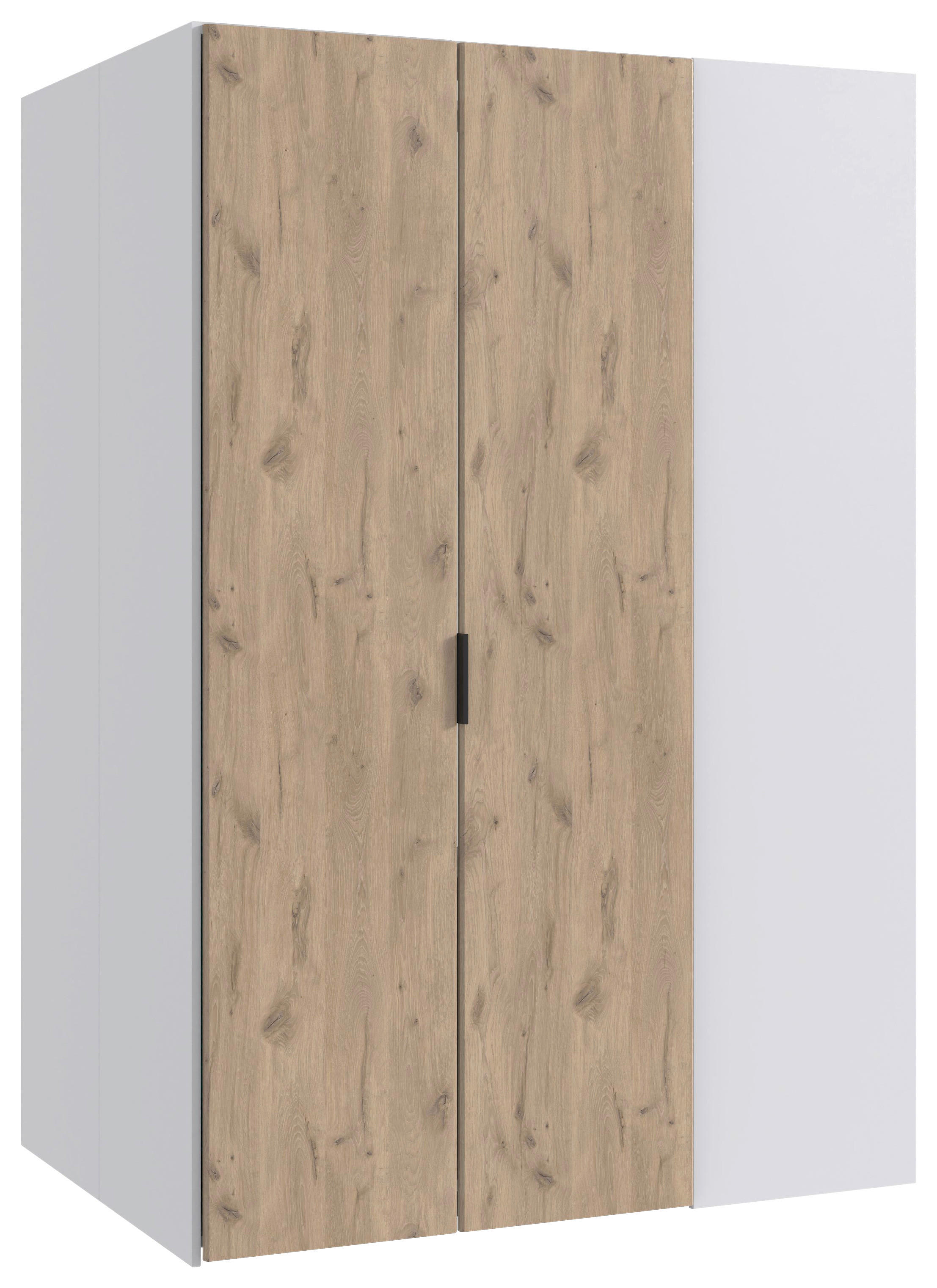 weiß B/H/T: ca. 135x197x97 cm Norderney_Eckschrank J28 542 - weiß/Oak (135,00/197,00/97,00cm)