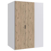 weiß B/H/T: ca. 135x197x97 cm Norderney_Eckschrank J28 542 - weiß/Oak (135,00/197,00/97,00cm)